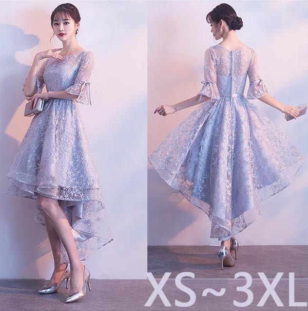 【期間特典】パーティードレス イブニングドレス フィッシュテール 大きいサイズ アシンメトリードレス 結婚式 成人式 二次会 演奏会 披露宴ドレス アシンメトリードレス 大人 ピアノ 発表会 ドレス