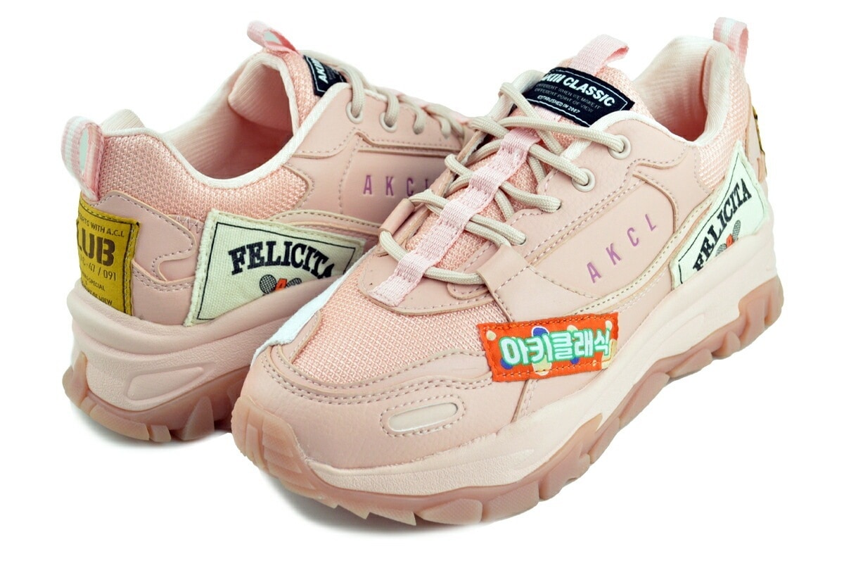 アーバントラッカー ワッペン ピンク レディース 厚底 スニーカー akc-0091-pnk