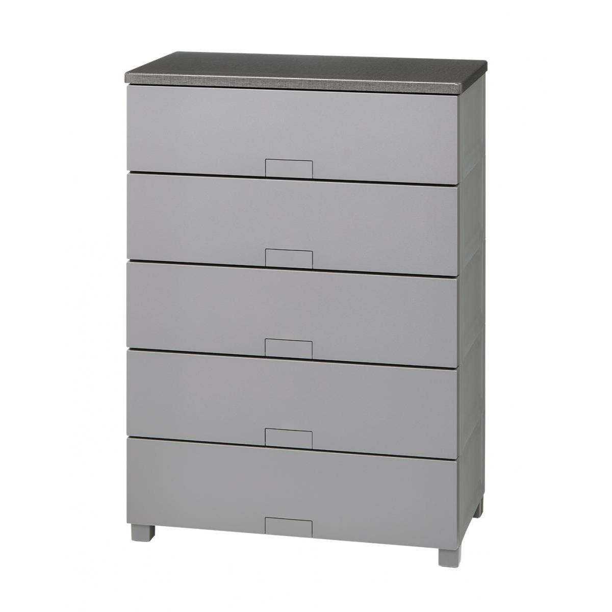 天馬(Tenma) フィッツチェスト フルフラット7505 グレー　 サイズ(約)：幅75×奥行41×高さ105cm