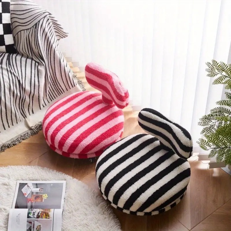 チェア 畳み式 回転式 キャスター 付き おしゃれ かわいい インテリア 北欧 座椅子 いす イス ラウンド 円形 ボーダー ピンク ブラック 12,243円