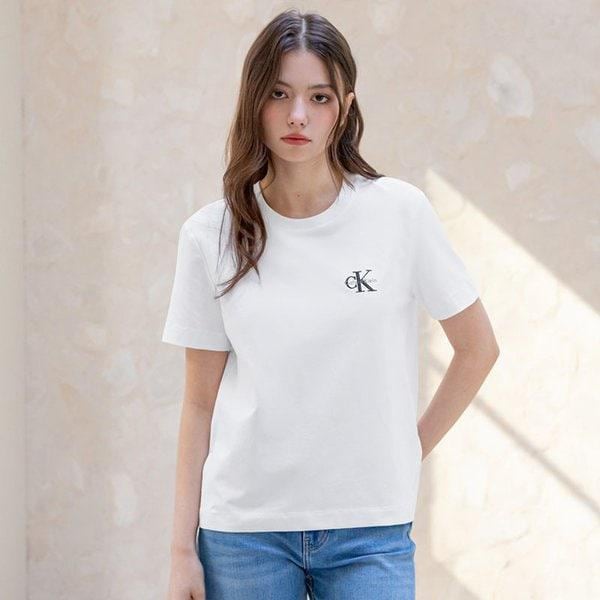 女性レギュラーフィット スモールモノグラムロゴ半袖Tシャツ(47AB801)