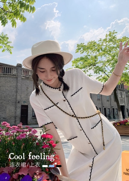 LIERKISS [Qilixiang] 460G 涼しい肌に優しい通気性のある小さな香りニットシリーズ K22MS9187