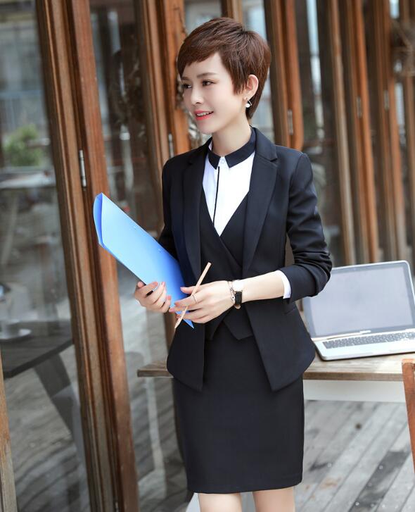 「エレガントスーツセット」4点セットスーツ ビジネス 長袖ジャケット+パンツ/スカート+シャツ+ベスト フォーマル 通勤 OL オフィス 制服 春秋着 着痩せ 20代30代40代 パーティードレス マ