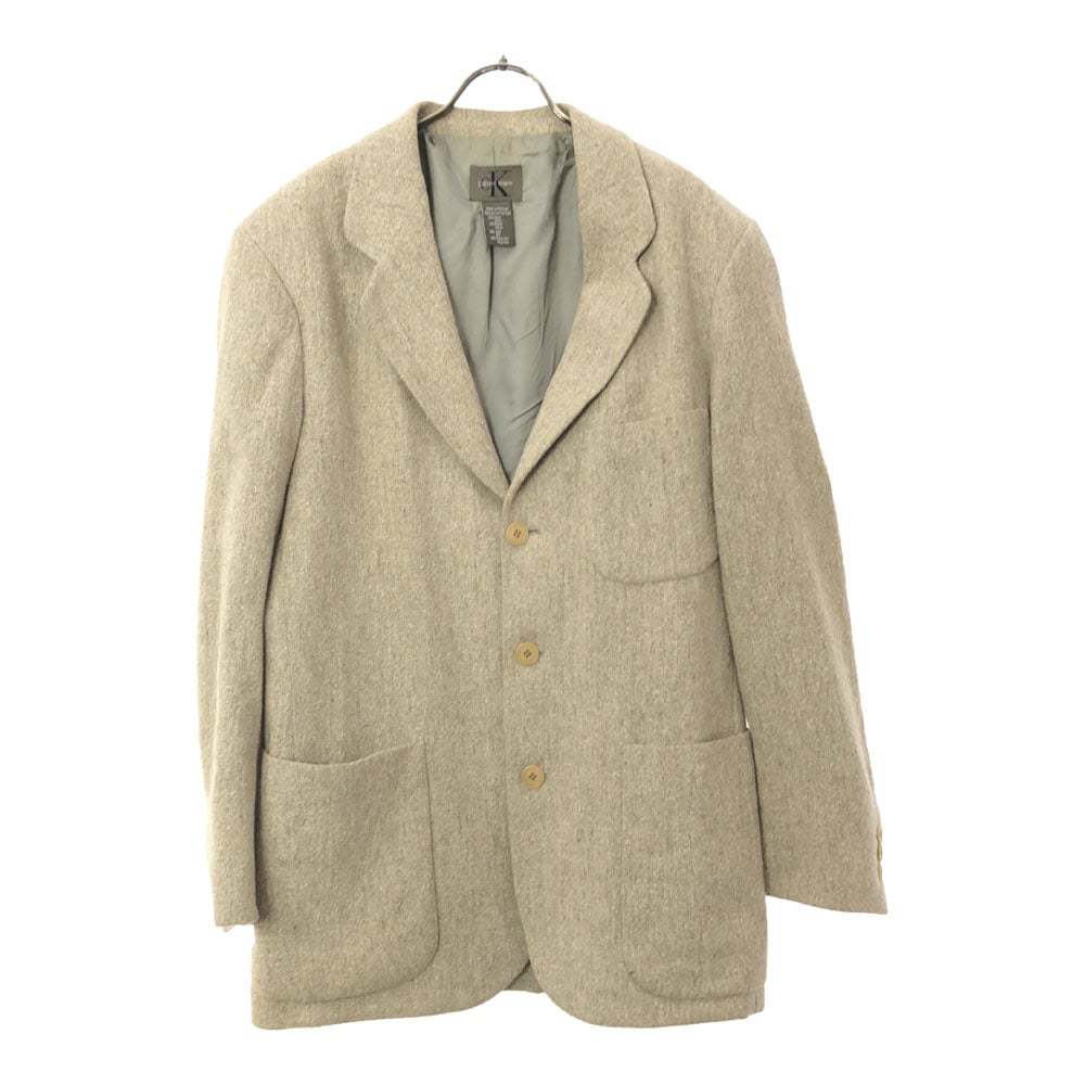 90s ウールブレンド テーラードジャケット 38 ベージュ系 オールド メンズ