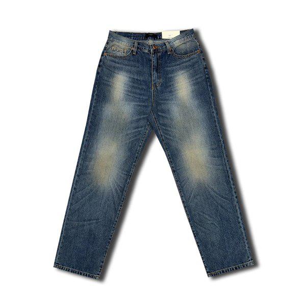 メンズ薄手オールキャットブラシダイイングデニムパンツ OF-JEA-292