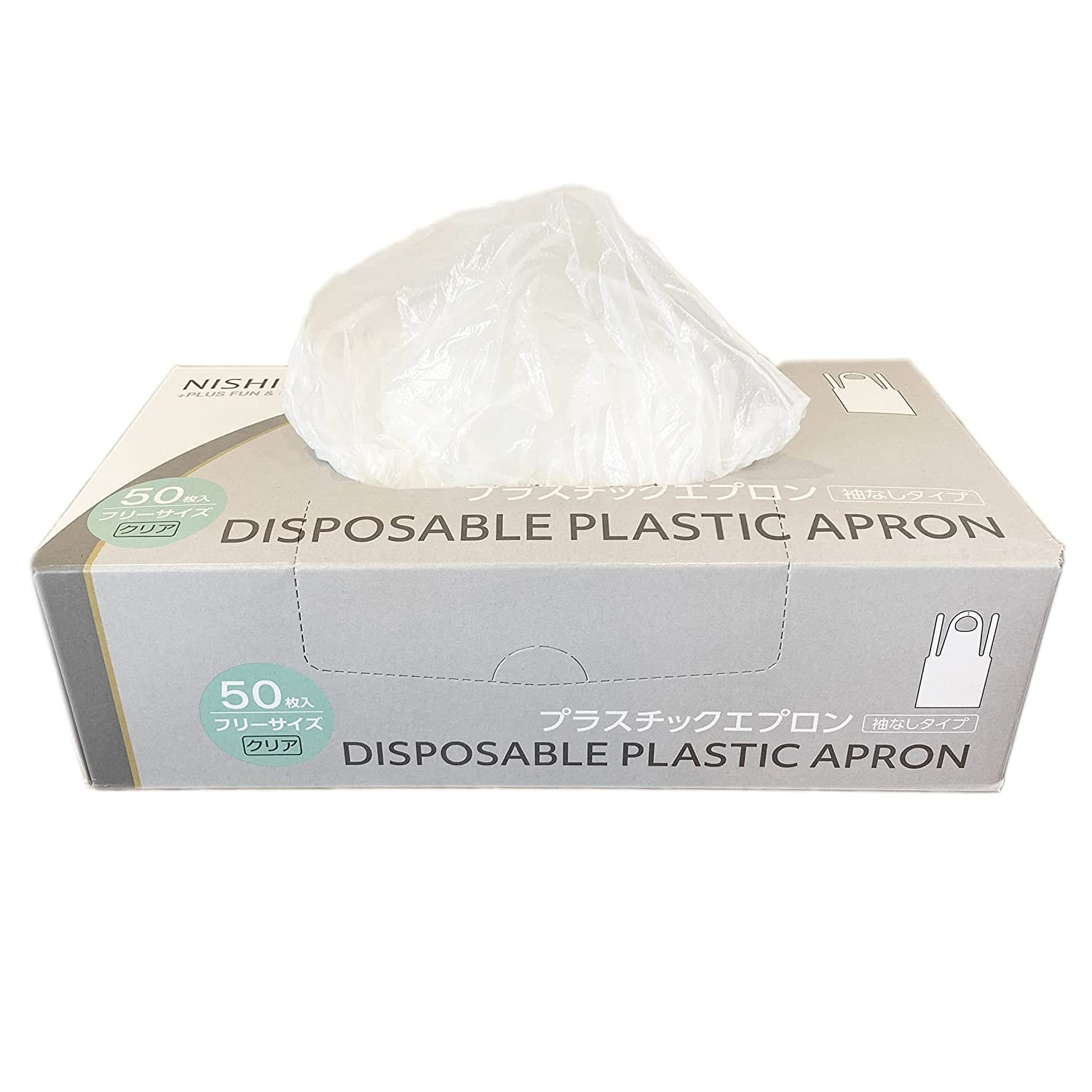 【袖なし】プラスチックガウン 使い捨て 袖なし 500枚 使い捨てエプロン ガウン エプロン 国内在庫有 防水 防汚 防油 感染対策 半透明 施設 防護衣 介護 サラヤ ライト 箱入り 医療用 袖無し