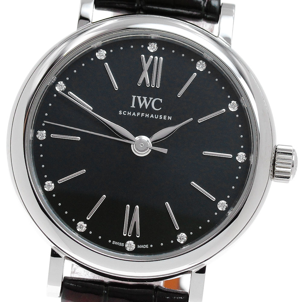 IWC IW357412 ポートフィノ オートマティック 34 12Pダイヤ 自動巻き レディース 保証書付き_832027【中古】