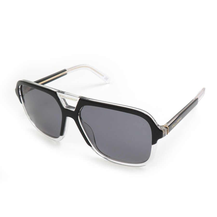 ドルチェアンドガッバーナ DOLCE&GABBANA サングラス プラスチック ブラック×クリア ユニセックス 56322g