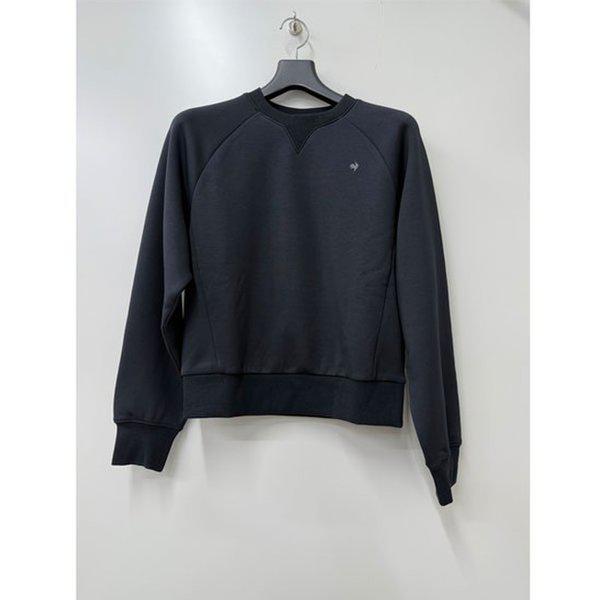 女性ルーズフィット モーダル メロウ ラウンド スウェットシャツ QQ422OFSO1 BLK