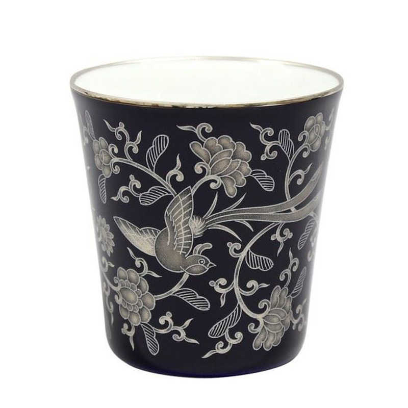 香蘭社　ルリ花鳥唐草文・フリーカップ　R12001CHK