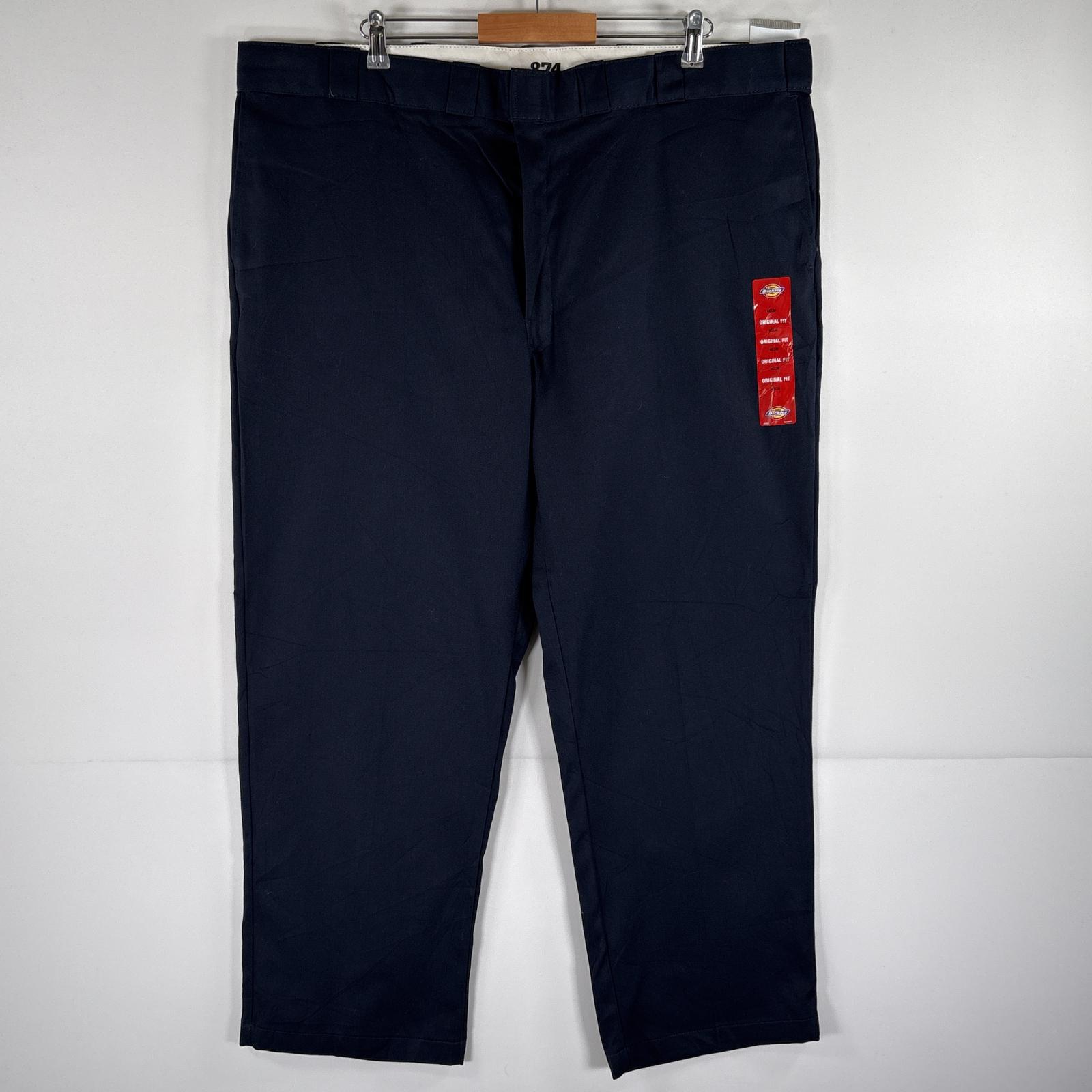 古着 美品 ワークパンツ 874 デッドストック タグ付き ストレート チノパン 大きいサイズ w46 L30 ネイビー メンズ