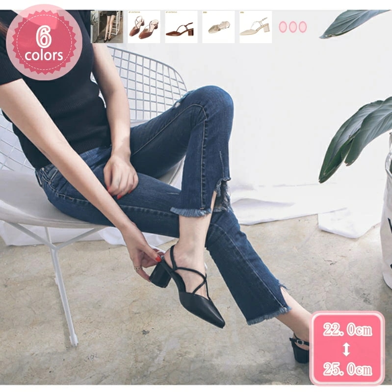 1000円OFFクーポン バックストラップ 太ヒール パンプス 痛くない 脱げない レディース パンプス ハイヒール 黒 チャンキーヒール 6cmヒール ストラップパンプス スクエアトゥ パーティー