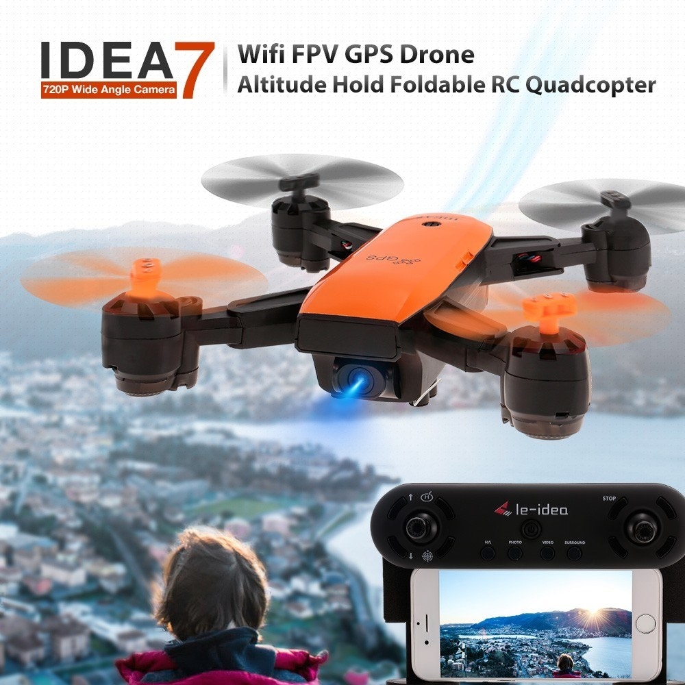 通販 人気】 IDEA7 720P広角カメラWifi Quadcopter RC GPSドローン高度ホールドFoldable FPV その他 -  flaviogimenis.com.br