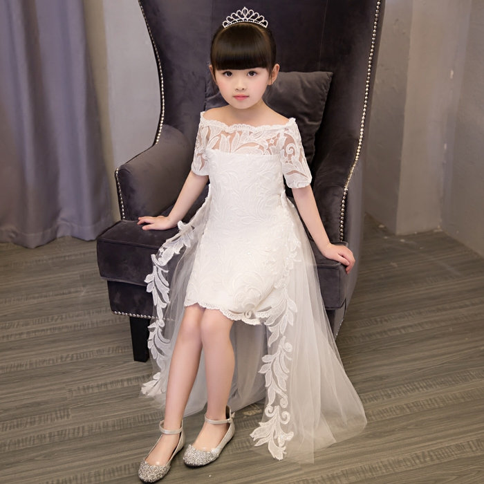 即納　ホワイトレッド チャイナドレス　花柄　子供ドレス　フォーマル　ワンピース　キッズ服 子供服　ミニドレス　ショート丈 女の子 ワンピース 子ども　発表会　七五三　演出舞台　結婚式　卒業園　入園式