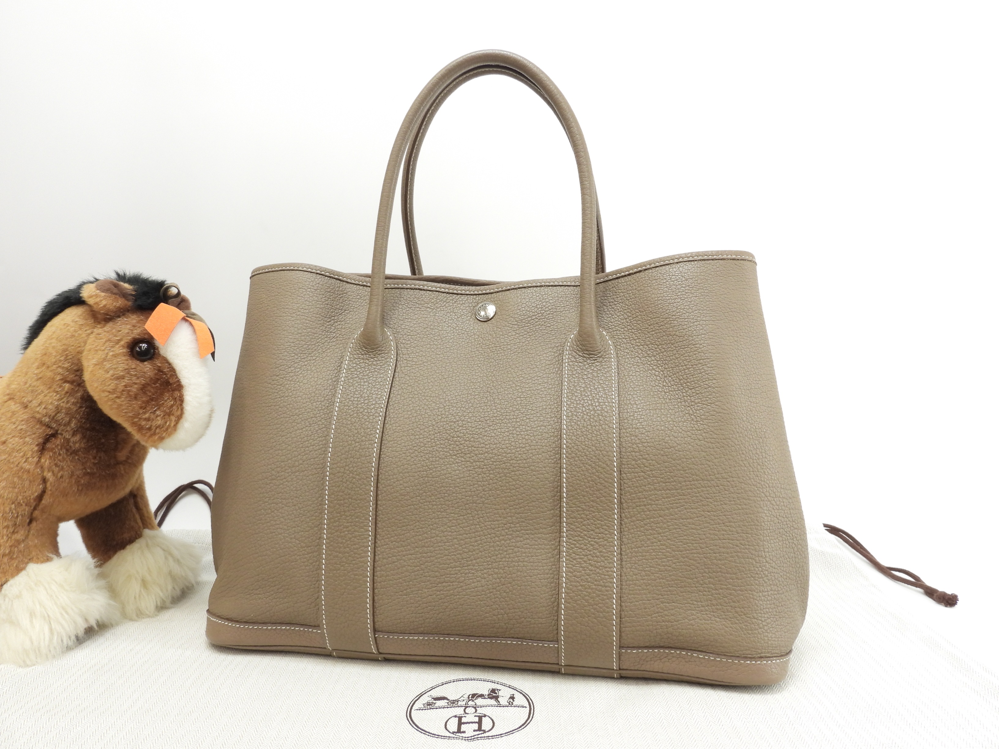 ガーデンパーティPM ネゴンダレザー エトープ トートバッグ@M