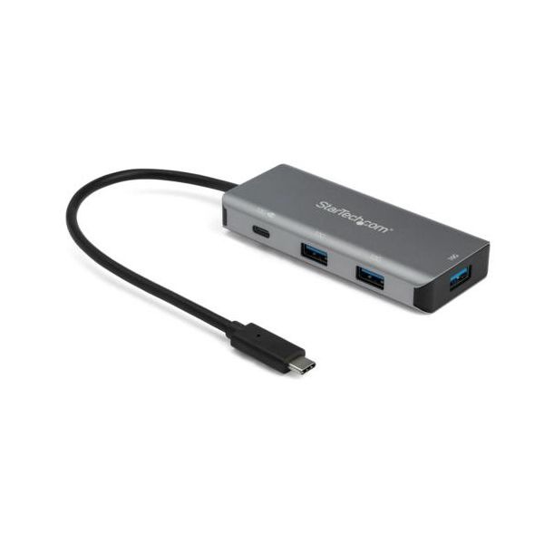 StarTech.com 4ポートUSB-Cハブ USB Type-Cx1／Type-Ax3 ブラック＆スペースグレーHB31C3A1CPD3 1個