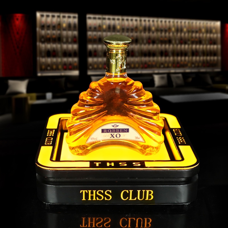 バーナイトクラブ3 Xoシャンパンプレイスタンドスクエア長方形の光沢ワインシートクリエイティブロゴ錬鉄ワインrack