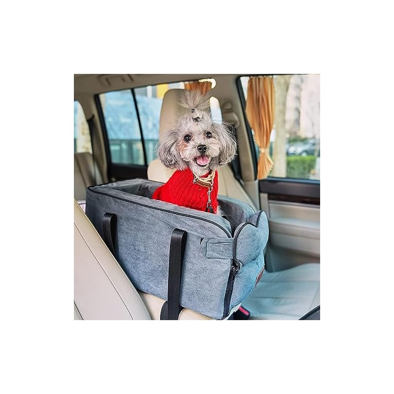 犬 ドライブボックス ペット用 ドライブボックス 犬車用ペットシート 座席シート 車ペット用品 ドライブベッド 滑り止め 組立簡単 水洗い可能 旅行 ペットキャリー犬＆ 猫助手席用 車載用 夏冬兼用