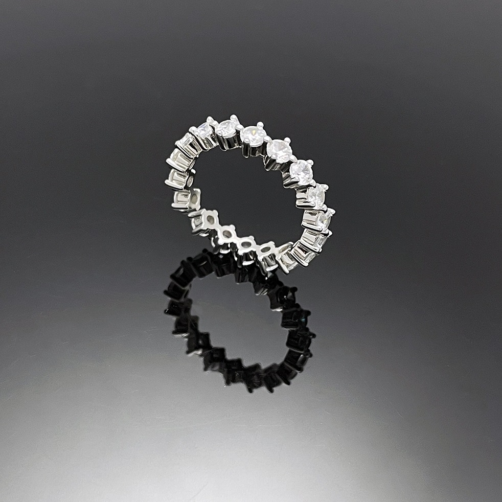 4prong 3mm Compass Ring White Gold