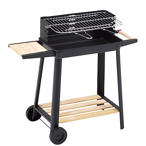 [国内発送]A2282バーベキューコンロ BBQコンロ 焼き網 防風板 ハンドル ローストラック付き 棚板 タイヤ追加 移動楽々 バーベキュー BBQ アウトドア 屋外用 庭 キャンプ用