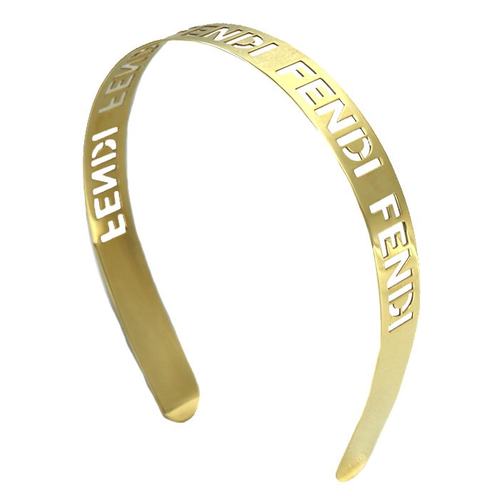 FENDI フェンディ GP ロゴ ヘアアクセサリー カチューシャ 8AH080 B08 レディース 中古 美品