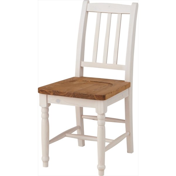 パインの白いカントリー調のダイニングチェア 北欧 ナチュラル チェア ダイニング キッチン ダイニングキッチン