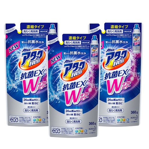 【まとめ買い】NEO抗菌EXWパワー つめかえ用 360G×3個
