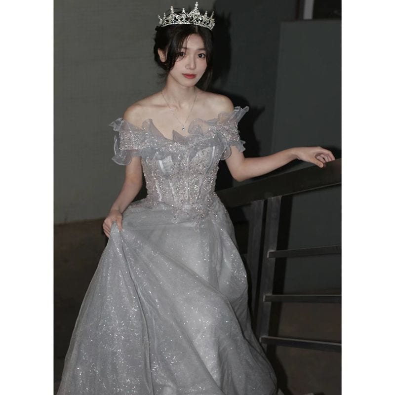 卒業アート試験女性のためのドレスハイエンド2025ワンショルダーバースデーパーティードレスサマー