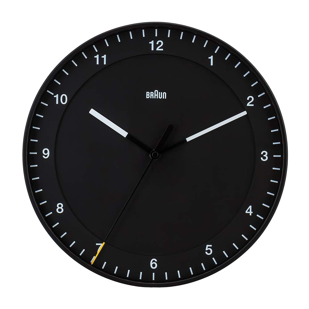[ ブラウン ] BRAUN 時計 掛け時計 BC17B ブラック Black Classic Large Analogue Wall Clock 掛時計 アナログ ブランド インテリア [並行輸入品