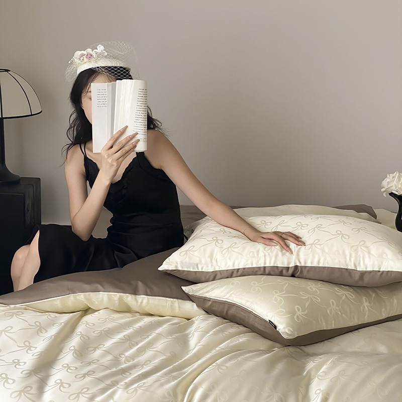 フランス式A類全綿貢緞子大ジャカード4点セット100本綿シーツ布団カバー純綿セット