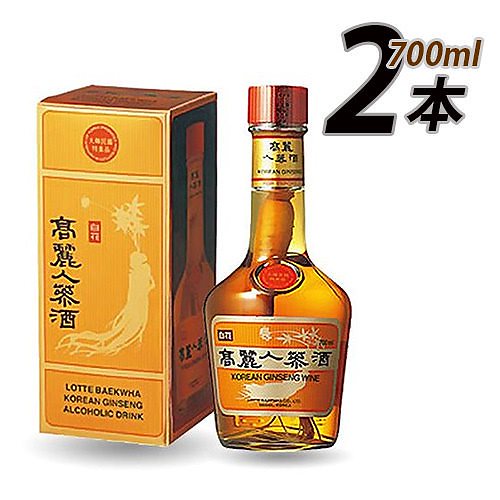 Gift用高麗人参酒 700ml X 2本　韓国 高麗人参 酒 漢方 健康 百花