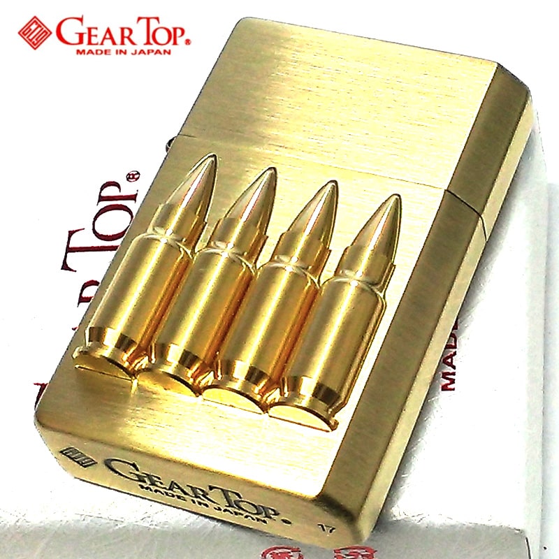 オイルライター ギアトップ バレットボーイ ブラス古美 銃弾メタル 日本製 ライター ゴールド 金 4バレッツ GEAR TOP 弾丸 重厚 かっこいい 渋い おしゃれ 国産品 メンズ プレゼント