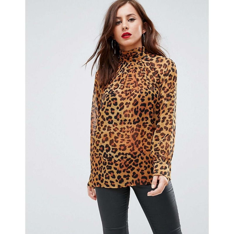 エイソス レディース トップス ブラウス・シャツ【ASOS Fuller Bust Animal Print High Neck Blouse】Multi エイソス レディース トップス ブラウス・シャツ【ASOS Fuller Bust Animal Print High Neck Blouse】Multi