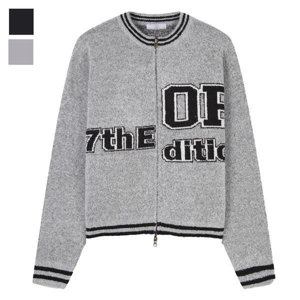 メンズラウンドORジップアップニットカーディガンAC CA Q084 メランジ_P408563522