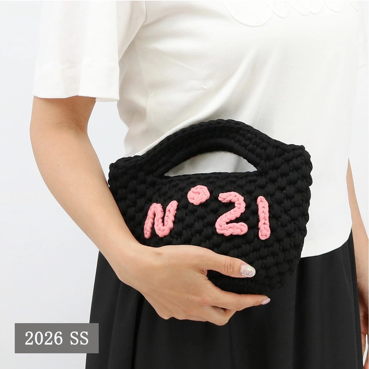 大人もOK ハンドバッグ N210CZ N0504 ミニバッグ ロゴ インターシャトートバッグ レディース 子供 ブランドBAG