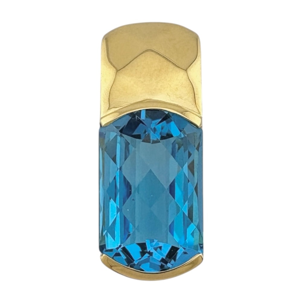 タサキ ペンダントトップ 18金 K18イエローゴールド ブルートパーズ TASAKI 中古 美品