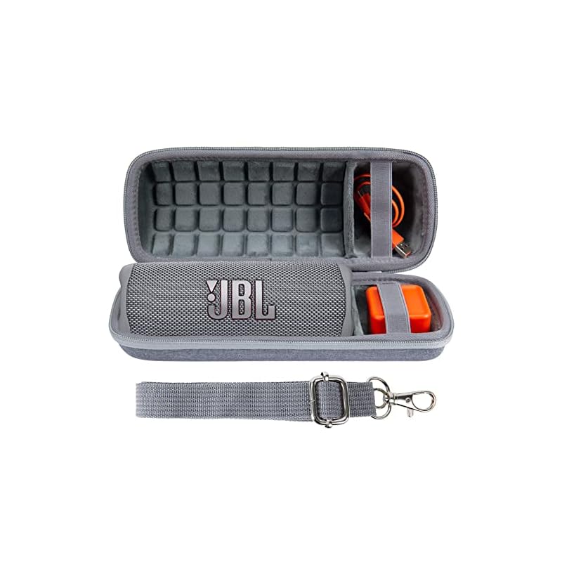 co2CREA 製 JBL Flip6/Flip5/Flip4 Bluetoothスピーカー用収納ケース (ハードケース, グレー ハードケース)
