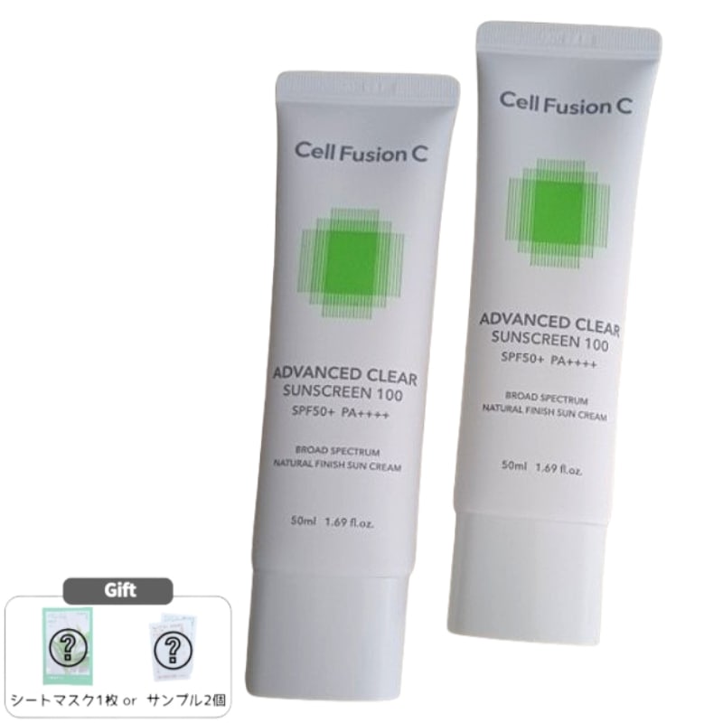 アドバンスド クリアサンスクリーン 50mL×2本 SPF50+PA++++ ノンケミカル 紫外線対策 トーンケア 韓国日焼け止め 正規品