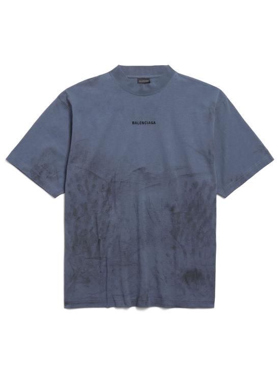 BALENCIAGA Men Tops 764235 TTVF9 3364 FADED DK BLUE BLK
