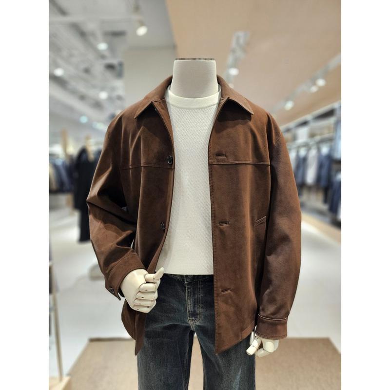 [坡州店] [AND Z()] ブラウンカラー 人造ヌバック素材 トラッカージャケット (BZG1LJ1202BR) 32,997円