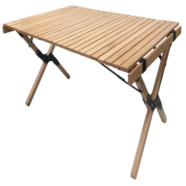 ウッドロールトップテーブル コンパクトウッドテーブル ロング ウッドロールテーブル K-10348 パークレーン