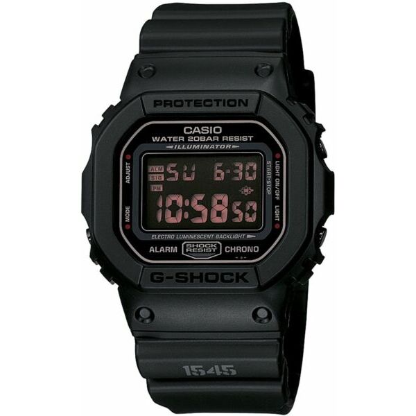 カシオG-Shock Mens DW5600MS-1 G-Force Military Concept Black Digital Watch