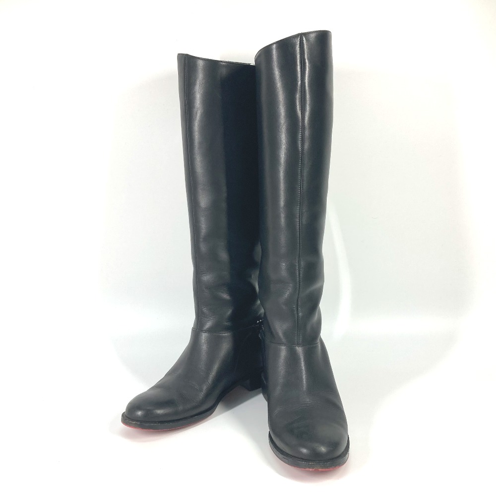 ブーツ 3110134 チェーン ロングブーツ 靴 シューズ レザー ブラック