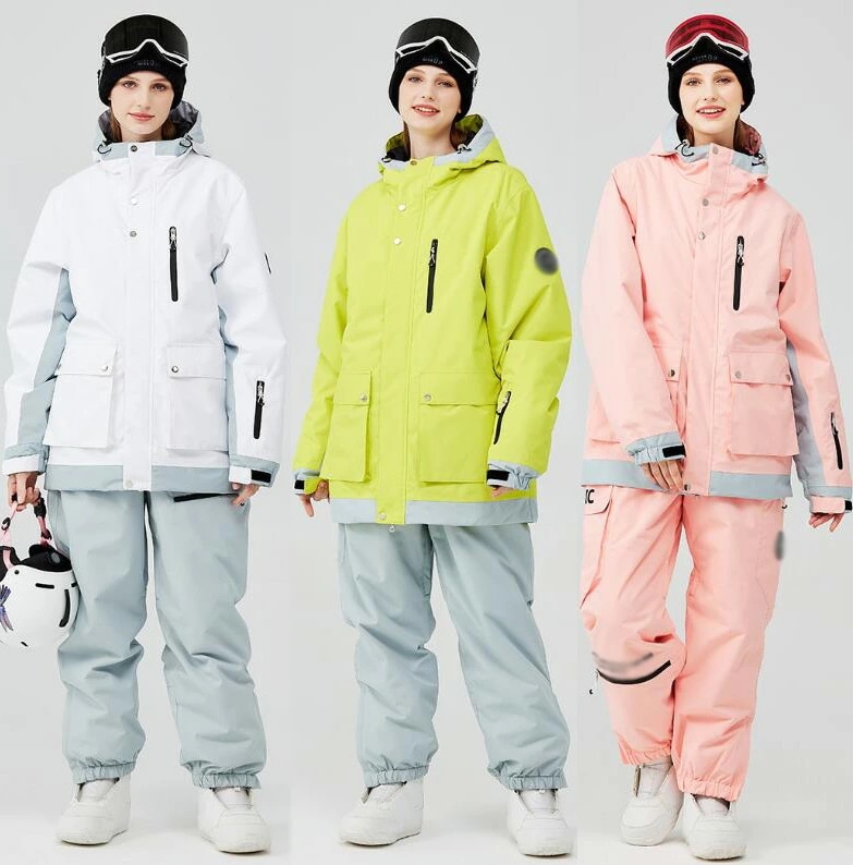 新品セールスキーウェア メンズスノボウェア スキー ペアスノーウェア 大きいサイズ スノーボードウェア ボードウェア スノボーウェア 可愛い スノボ ウェア 韓国風 男女兼用 2点セット ジャケット