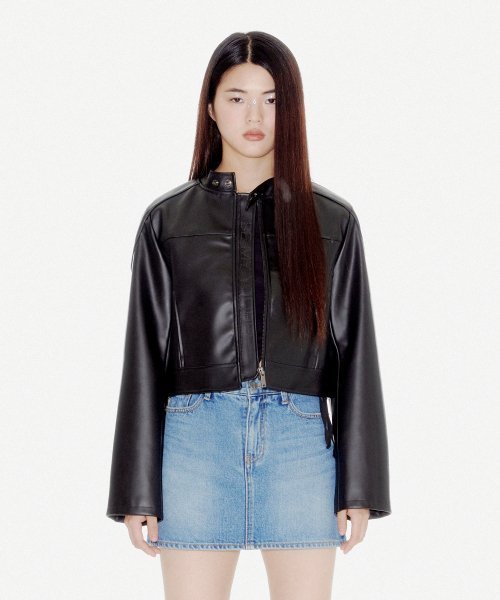 YOUHEE BE MY YOUHEE BIKER JACKET BLACK YHJKDC001BK