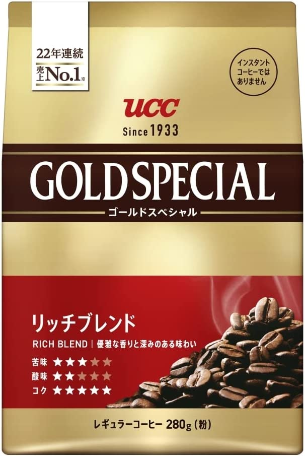 【送料無料】UCC 上島珈琲 ゴールドスペシャル リッチブレンド 280g12袋【 レギュラーコーヒー】