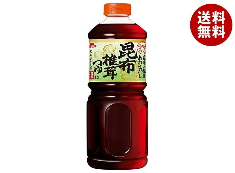 イチビキ あわせだし 昆布椎茸つゆ 1LPET×8本入×(2ケース)