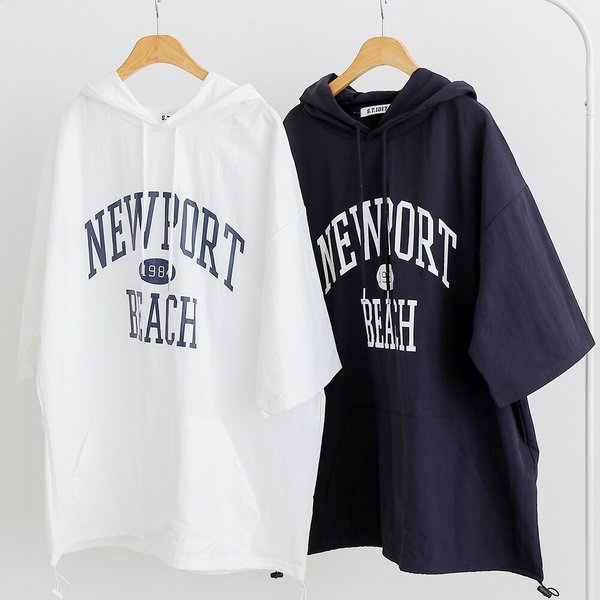 メンズニューヨークサクサクしたハイネックジップアップ半袖Tシャツ 5C-TSH-Q059-アイボリー