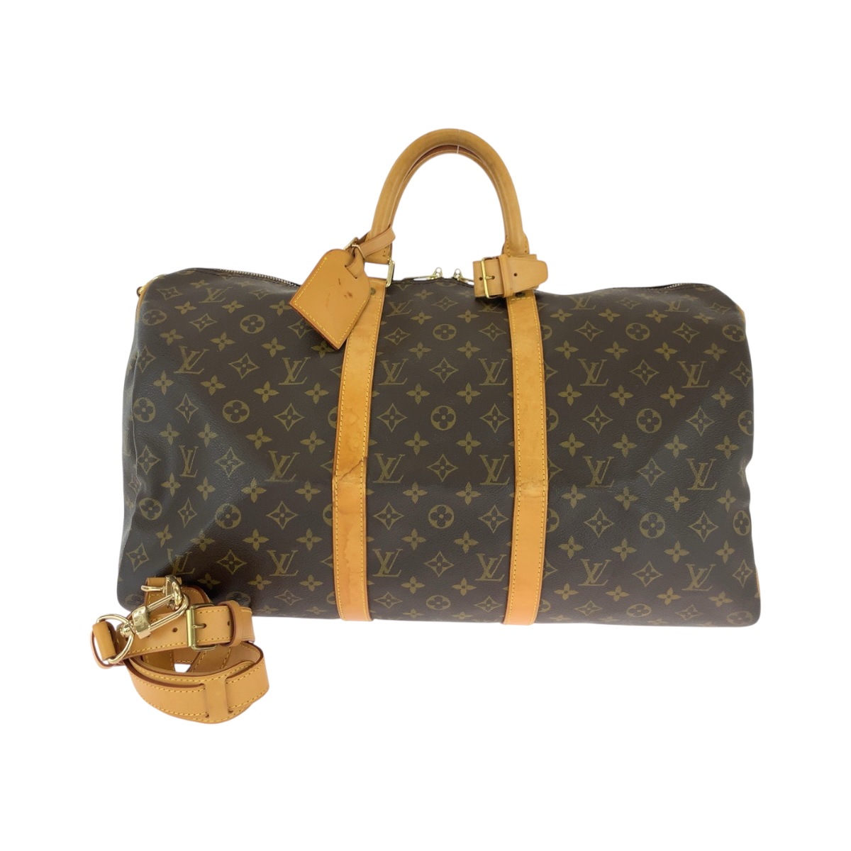 モノグラム キーポル50 バンドリエール 男女兼用 ブラウン ゴールド金具 PVC M41416 ショルダーバッグ ボストンバッグ 2way メンズ 502034