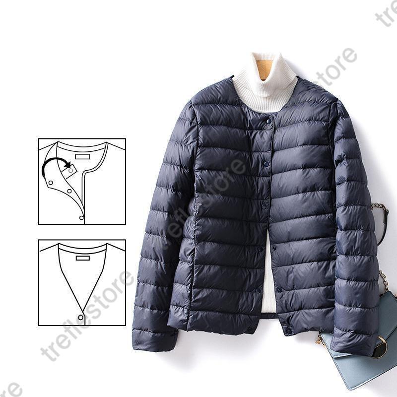 ダウンコート ダウン入り レディース 収納カバー キルティングコート ダウンジャケット 秋冬 ショット丈 軽量 アウター 韓国風 ノーカラー